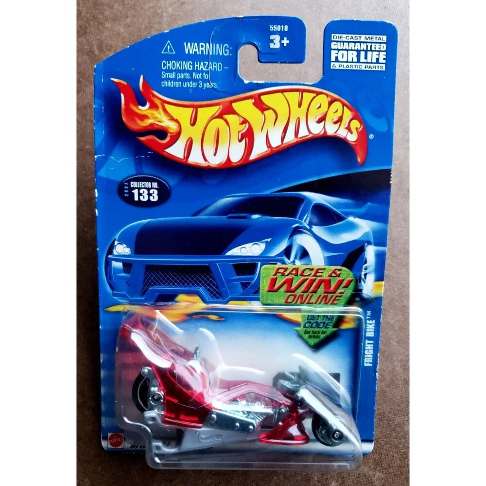 Hot Wheels FRIGHT BIKE WASTLANDERS Clear 162 & MAINLINE Series Clear RED 133 LOT
